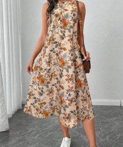 Floral Sleeveless Maxi Dress